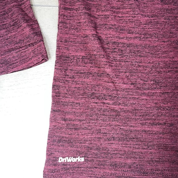 Athletic Works Maroon Long Sleeve Stretch Shirt Men’s Medium NWOT - Picture 2 of 5